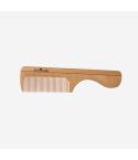 Wood comb with handle for fine hair